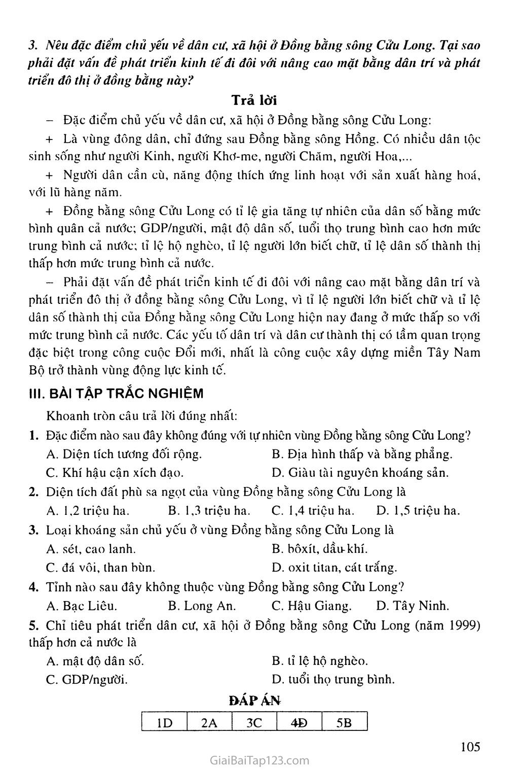 Bài 35. Vùng Đồng bằng sông Cửu Long trang 4