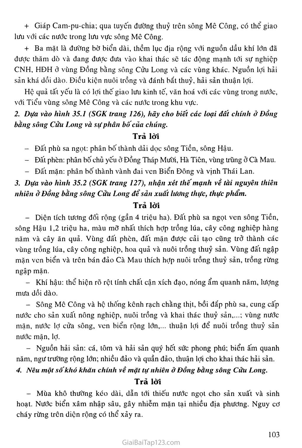Bài 35. Vùng Đồng bằng sông Cửu Long trang 2