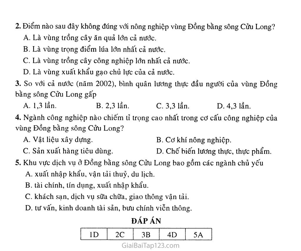 Bài 36. Vùng Đồng bằng sông Cửu Long (tiếp theo) trang 4