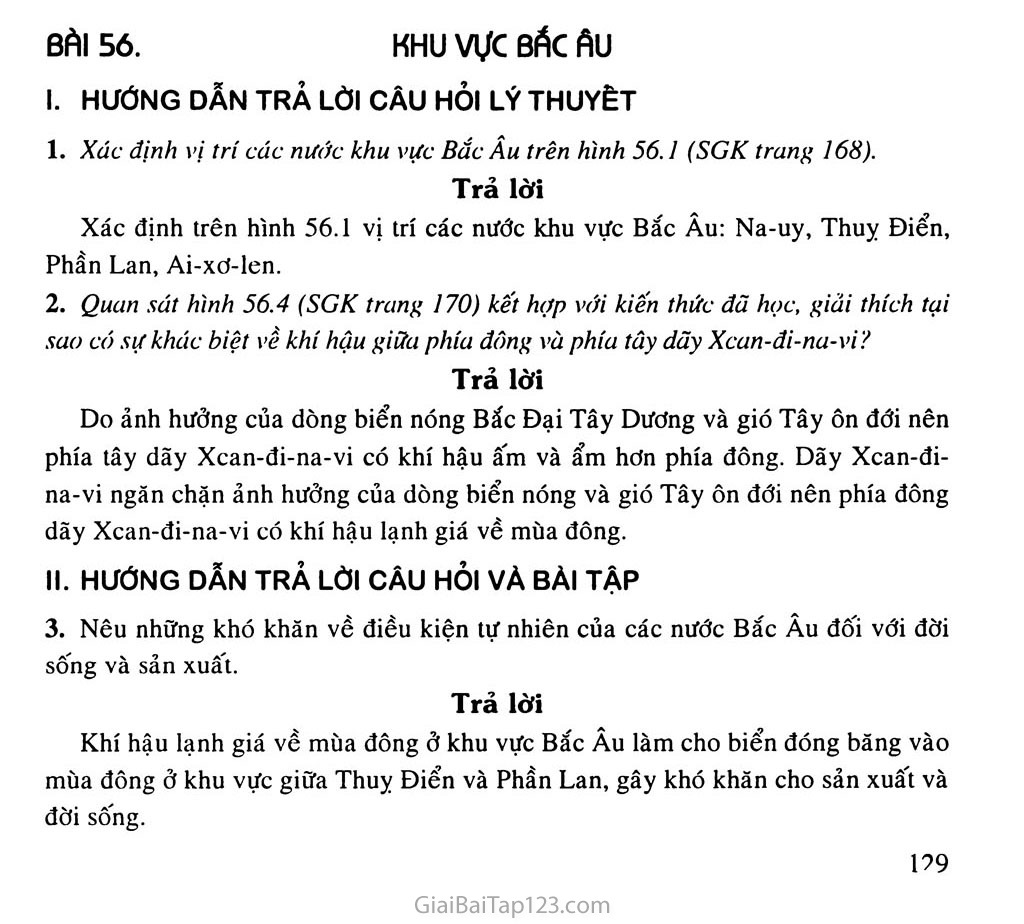 Bài 56: Khu vực Bắc Âu trang 1