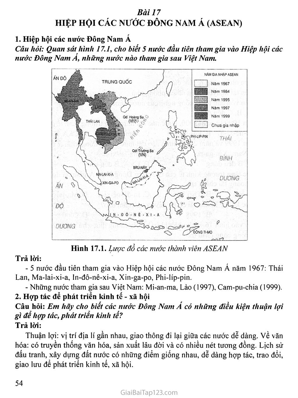 Bài 17. Hiệp hội các nước Đông Nam Á (ASEAN) trang 1
