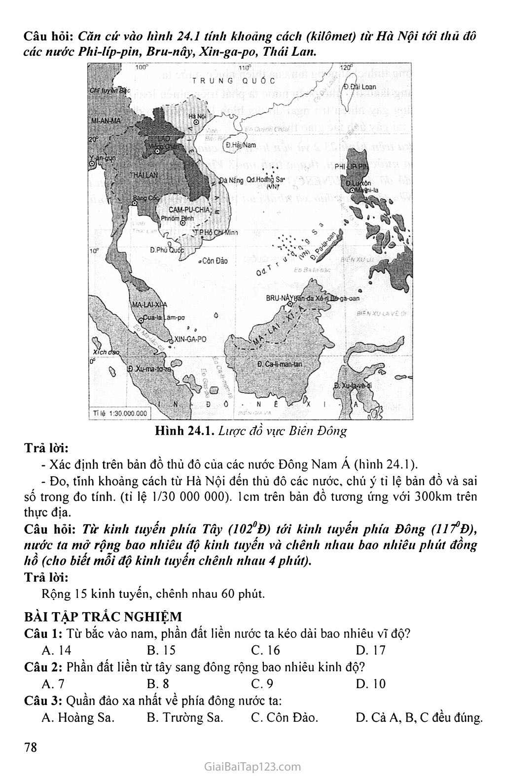 Bài 23. Vị trí, giới hạn, hình dạng lãnh thổ Việt Nam trang 4