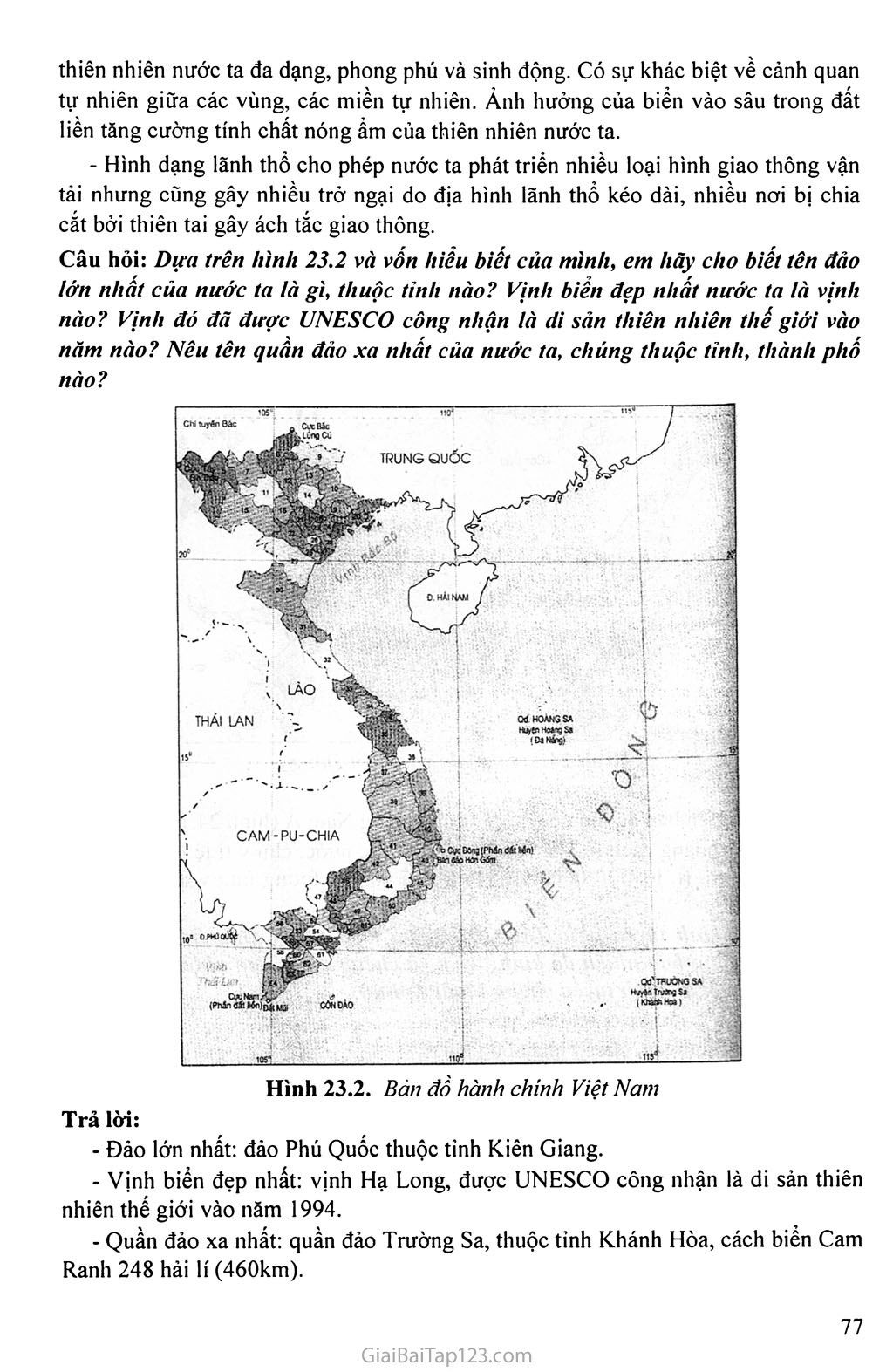 Bài 23. Vị trí, giới hạn, hình dạng lãnh thổ Việt Nam trang 3