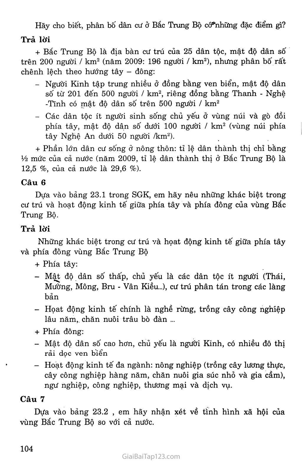 Bài 23. Vùng Bắc Trung Bộ trang 4 Bài 23. Vùng Bắc Trung Bộ trang 4