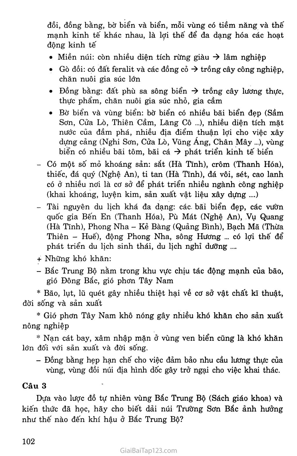 Bài 23. Vùng Bắc Trung Bộ trang 2 Bài 23. Vùng Bắc Trung Bộ trang 2