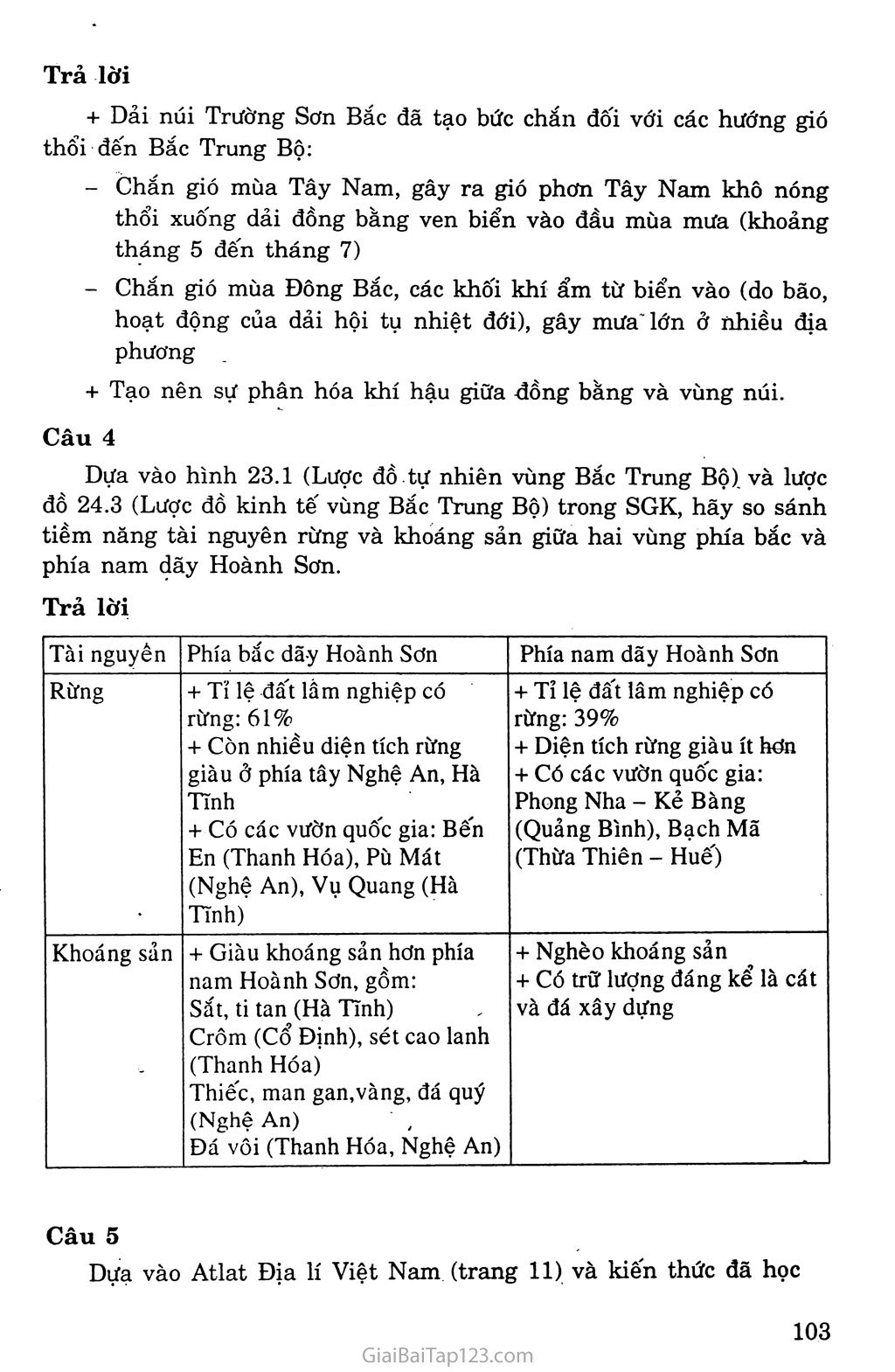 Bài 23. Vùng Bắc Trung Bộ trang 3 Bài 23. Vùng Bắc Trung Bộ trang 3