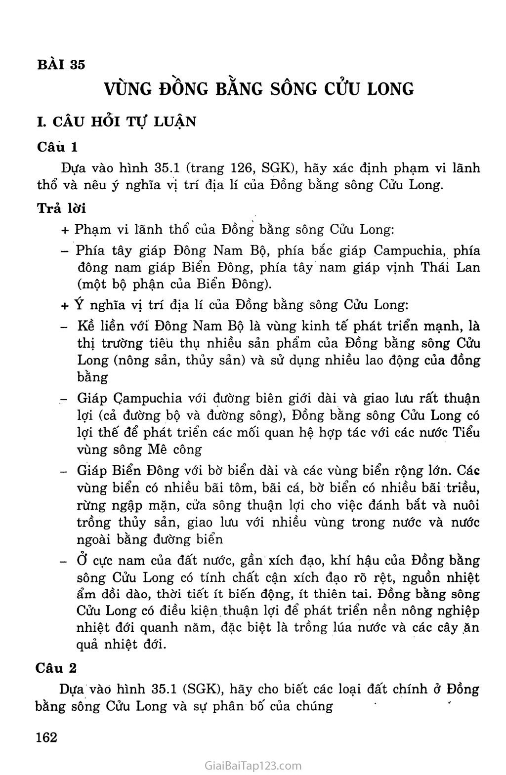 Bài 35. Vùng Đồng bằng sông Cửu Long trang 1