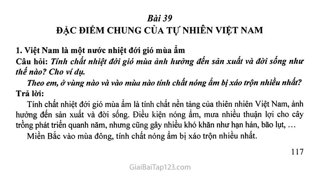 Bài 39. Đặc điểm chung của tự nhiên Việt Nam trang 1