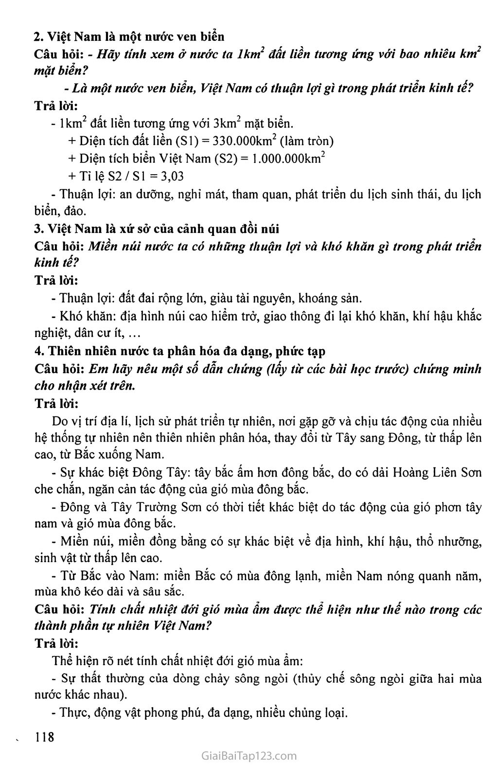 Bài 39. Đặc điểm chung của tự nhiên Việt Nam trang 2