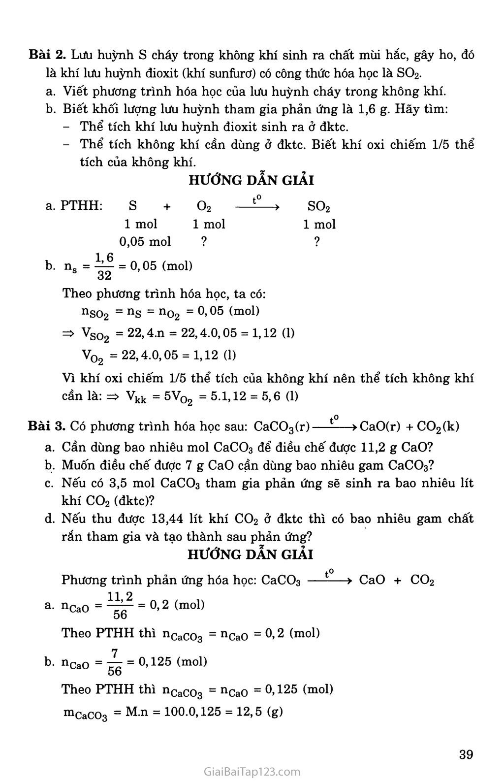 Bài 22: Tính theo phương trình hóa học trang 2
